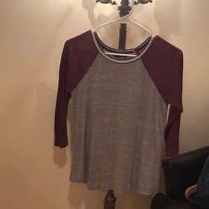 Raglan baseball styled tee